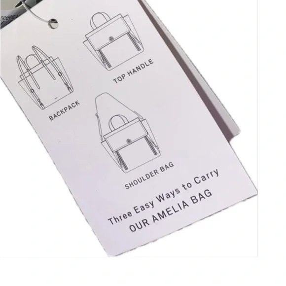 ❤️ Fossil Amelia White Cheetah Black Leather Backpack Shoulder Bag ZB7856504 FS - Picture 4 of 14